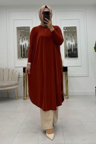 Hera Kiremit - Ayrobin Pantolon Bej Kombinde  İndirim !