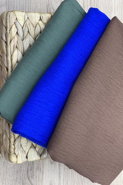 3’Lü Jazz Şal -Haki- Kahve-Saks Mavisi