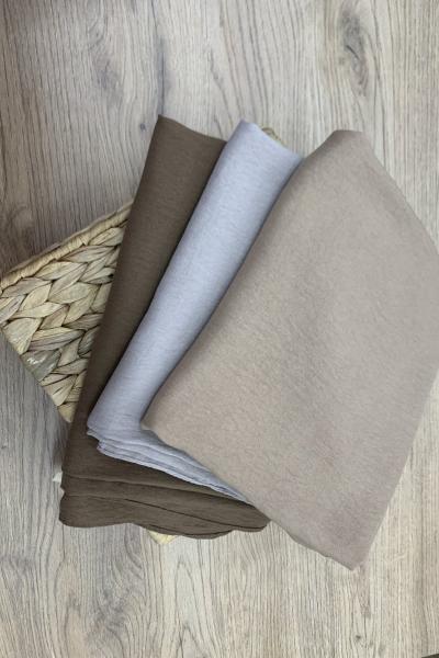 3’Lü Jazz Şal-Krem-Kahve Açık Gri