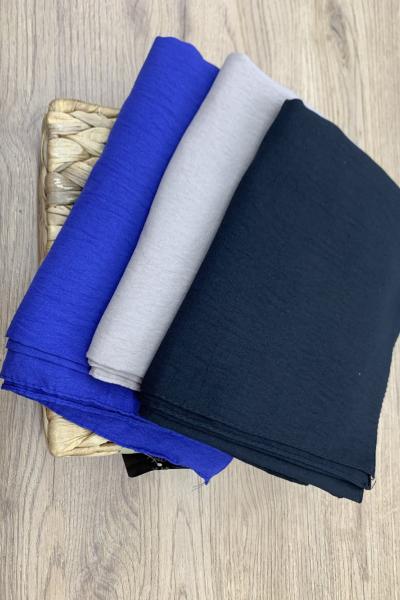 3 Lü Jazz Şal - Siyah- Saks- Açık Gri