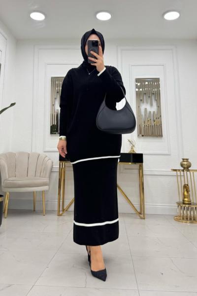 İlayda  Triko Takım - Siyah