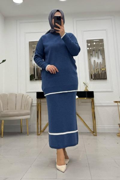 İlayda Triko Takım - İndigo