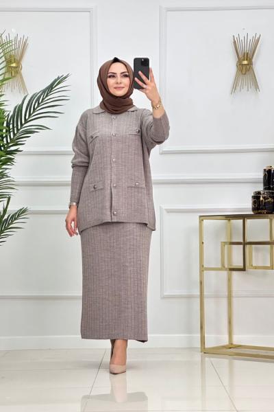 Aybüke Triko Takım - Vizon