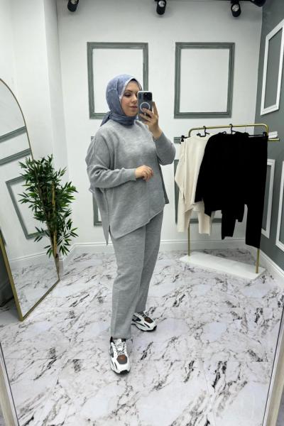 Aysu Triko Takım - Gri