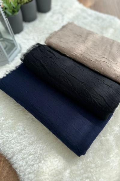 Bambu Şal - Lacivert-Siyah-Krem