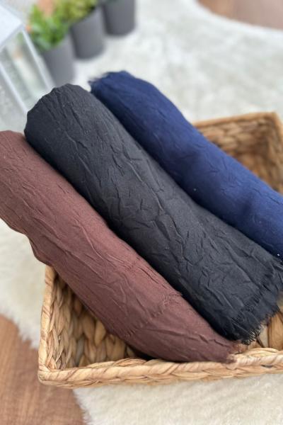 Bambu Şal - Kahverengi-Siyah-Lacivert