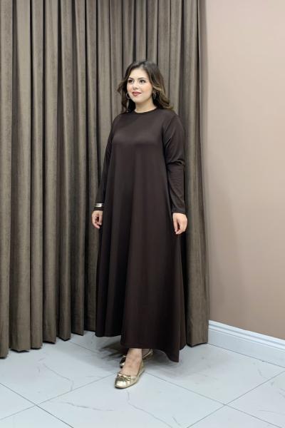 Basic Rose Elbise - Acı kahve