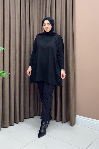 Basic Triko Tunik - Siyah