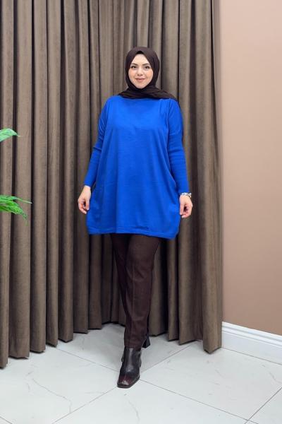 Basic Triko Tunik - Saks