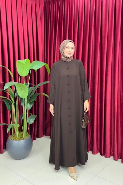 Bihter Elbise - Kahve