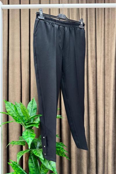 Çımalı Pantolon - Siyah