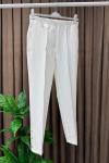 Çımalı Pantolon - Beyaz