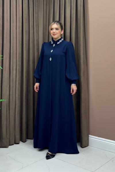 Elegant Elbise/Ferace - Lacivert
