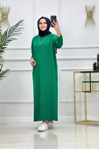 Esrin Triko Elbise - Yeşil