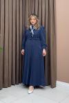Essen Fularlı Elbise - Lacivert