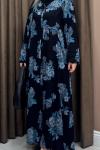 Floral Elbise - İndigo