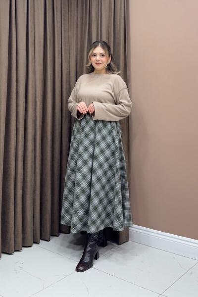 Gloria Ekose Etek - Haki