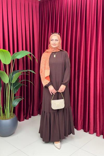 Hanzade Elbise - Kahve