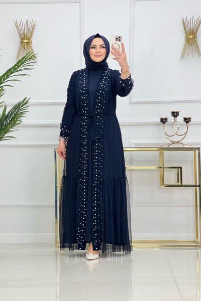 Hüma Abaya - Lacivert