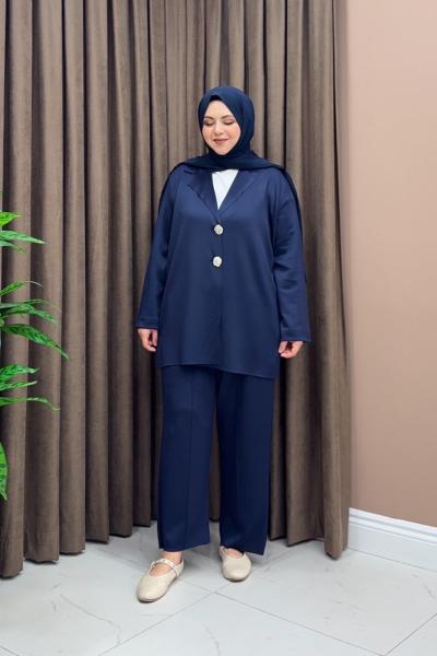 Laura Ceketli Takım - Lacivert