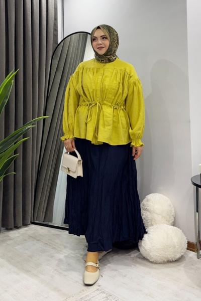 Lia Gömlek - Yağ Yeşili