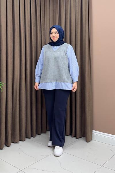 Loi Süveterli Gömlek - Gri