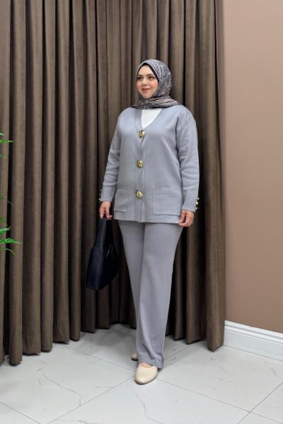 Merserize Liva Takım - Gri