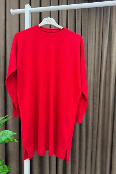 Merserize Tunik - Kırmızı