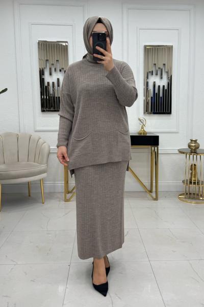 Meva Triko Takım - Vizon