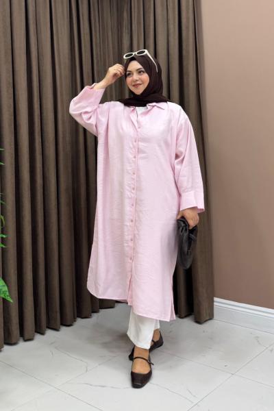 Mia Tensel Gömlek - Pembe