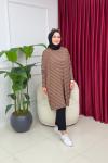 Mira Çizgili Tunik - Camel