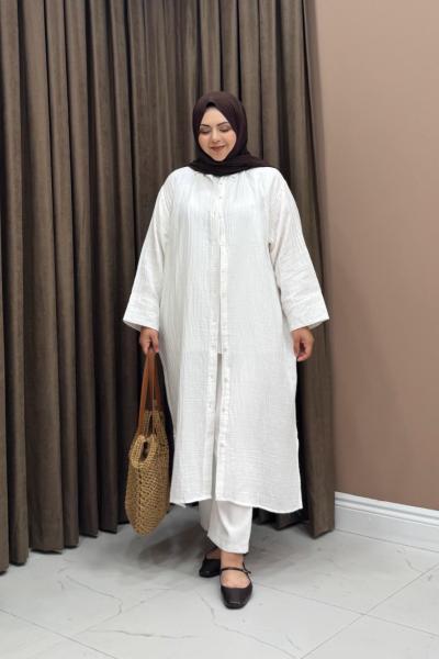 Müslin Juno Tunik / Gömlek - Beyaz