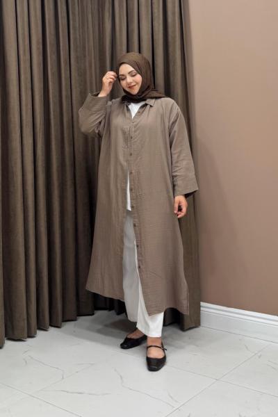 Müslin Juno Tunik / Gömlek - Kahve