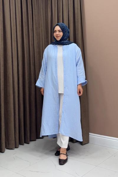 Müslin Juno Tunik / Gömlek - Bebe mavi