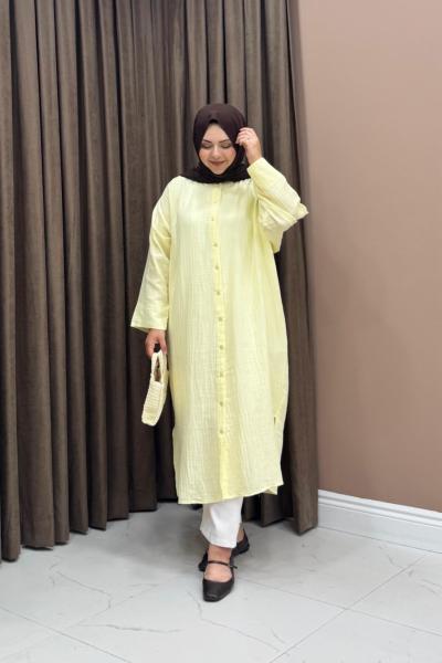 Müslin Juno Tunik / Gömlek - Sarı