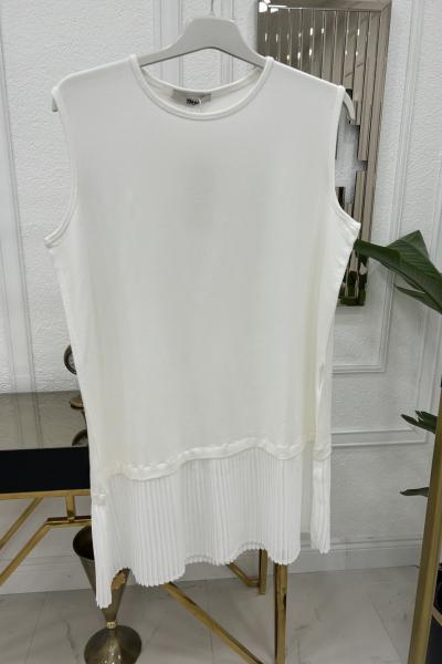 Piliseli İçlik - Beyaz