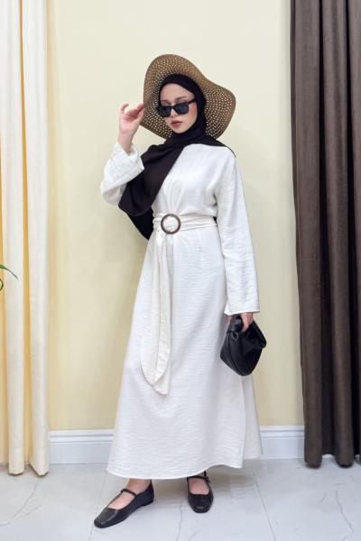 Pinterest Keten Elbise - Taş