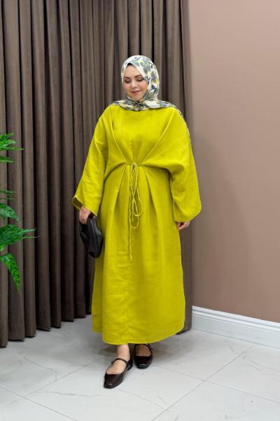 Pinterest Lisa Elbise - Yağ Yeşili