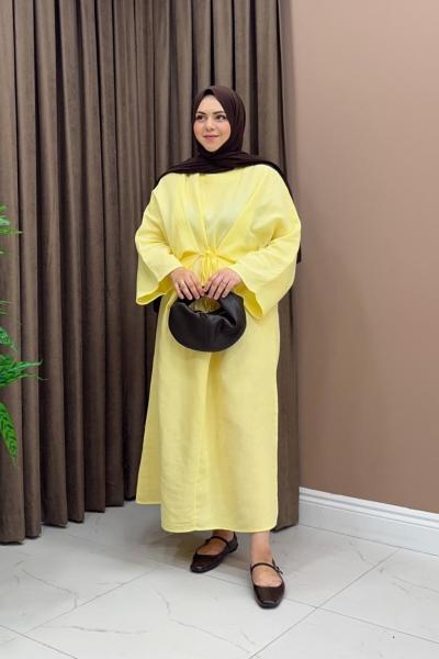 Pinterest Lisa Elbise - Sarı