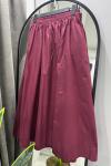 Poplin Cepli Etek - Bordo