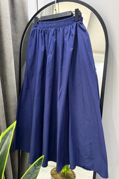 Poplin Cepli Etek - Lacivert