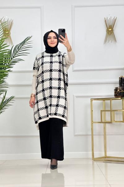 Sezen Triko  Tunik - Krem