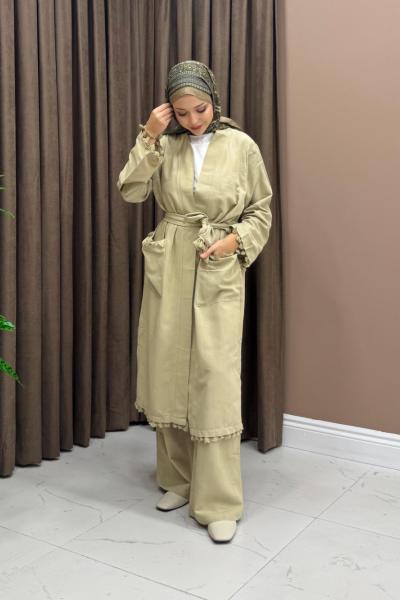 Sora Kimono Takım - Açık Yeşil