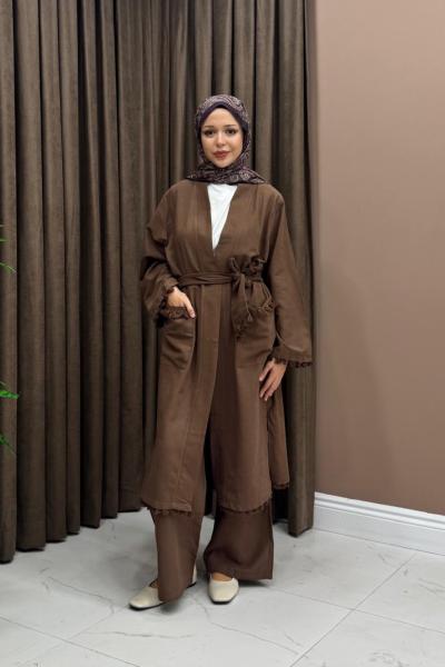 Sora Kimono Takım - Kahve