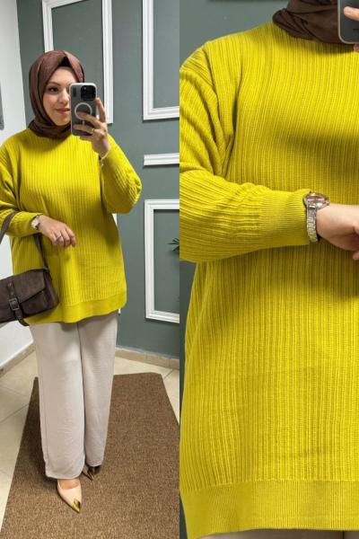 Triko Tunik - Yağ Yeşili