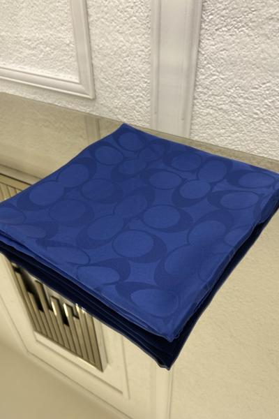 Yuvarlak Desenli Şal - Saks Mavisi