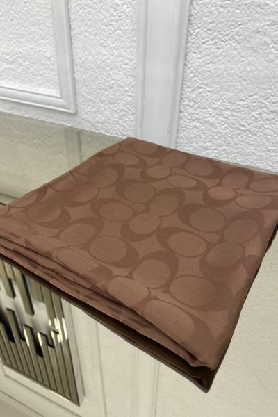 Yuvarlak Desenli Şal - Acı Kahve