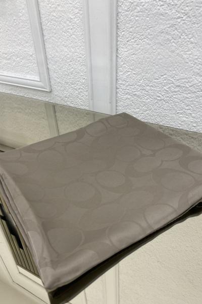 Yuvarlak Desenli Şal - Açık Vizon