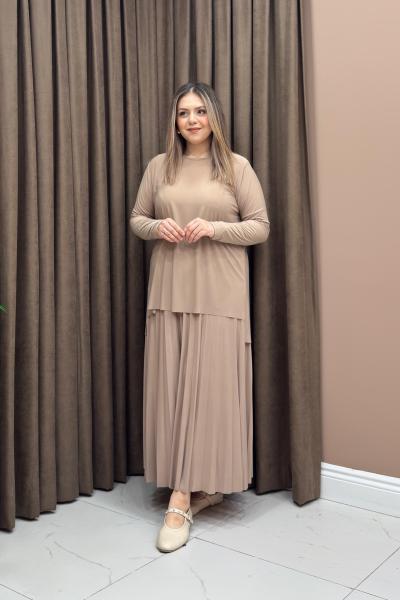 Efil Etekli Takım - Bej